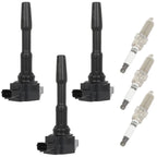 Set of 3 Ignition Coils & 3 Spark Plugs for Smart Fortwo 0.9L (2016–2017)