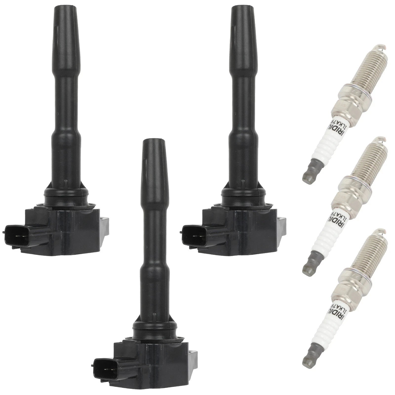 Set of 3 Ignition Coils & 3 Spark Plugs for Smart Fortwo 0.9L (2016–2017)
