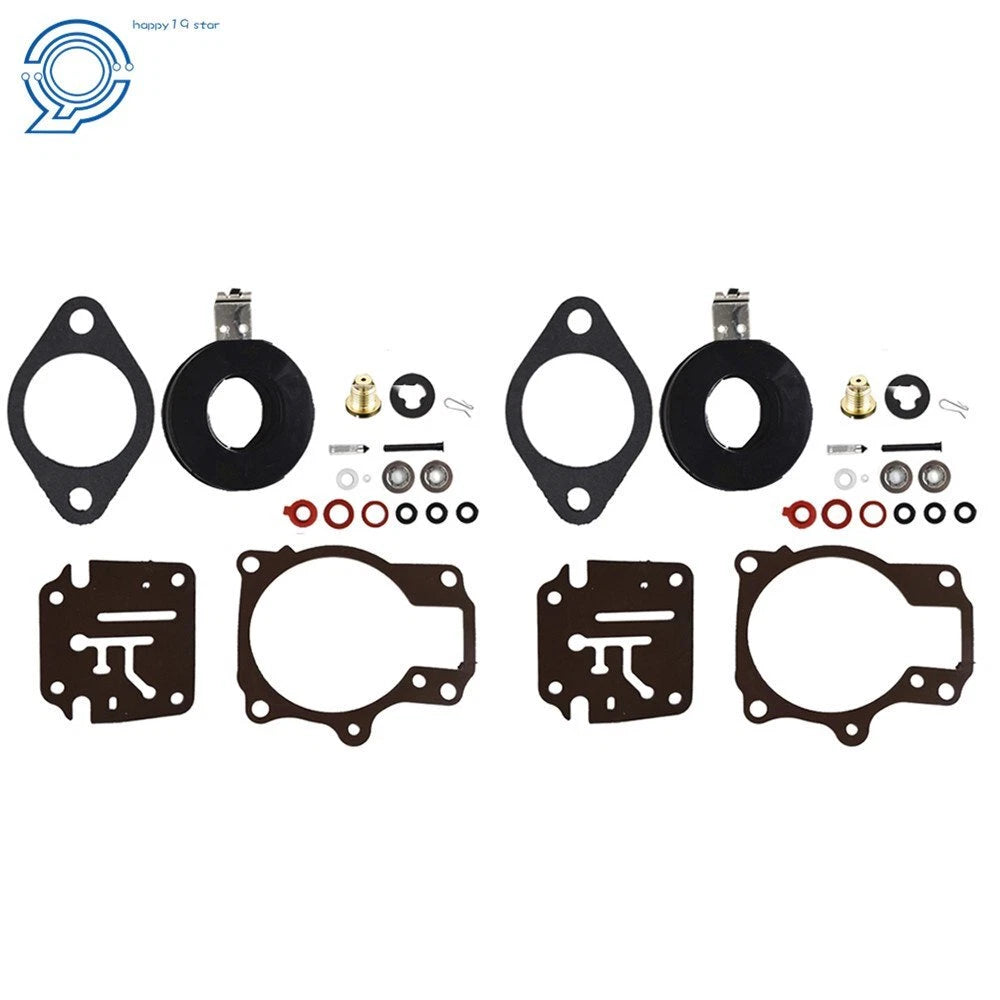 2 Carburetor Rebuild Kits with Float for Johnson Evinrude 50-60 HP