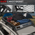 Roof Rack Cargo Carrier Basket for SUV Truck (55" x 41") Black