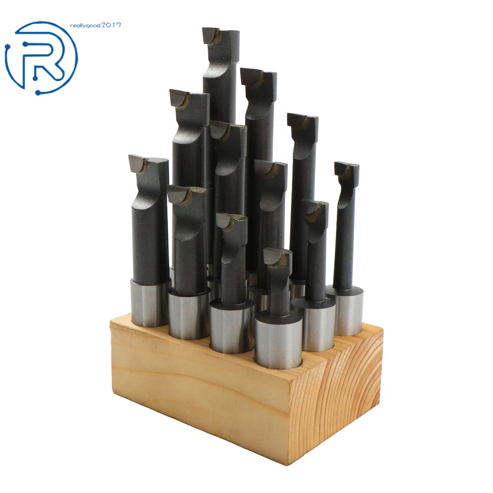 Set of 12 Carbide Tip Boring Bars for AXA #4 Holder (12" Swing)