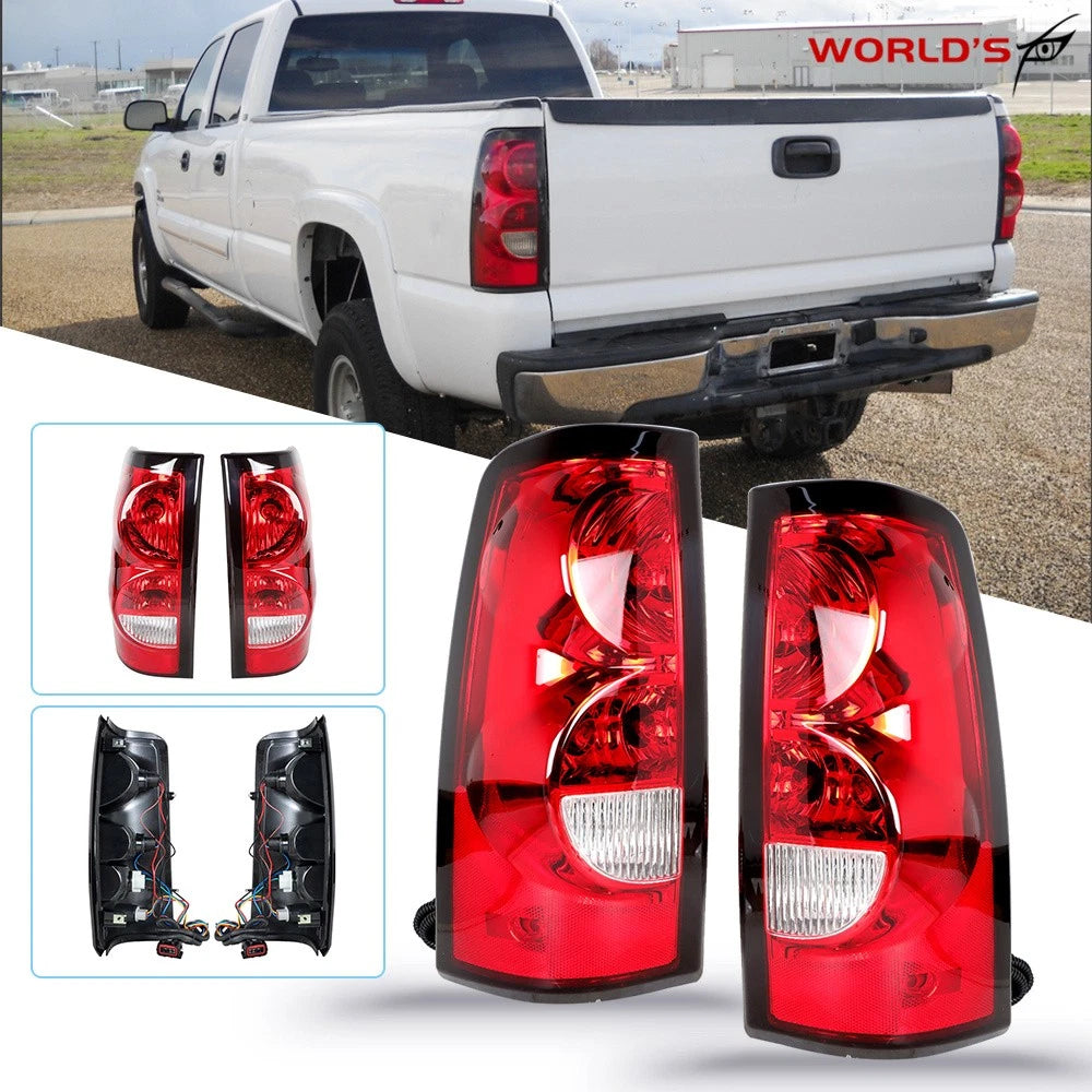 Set of 2 Red Tail Lights for Chevy Silverado 1500 2500 3500 (2003–2006)
