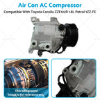 AC Compressor for Toyota Corolla ZZE122R (2002–2007) 1ZZ-FE