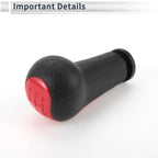 5 Speed Shift Knob for Chevrolet Spark (2013–2022) Red Black Plastic