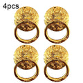 4X Gold Vintage Dragon Head Handle Knob Pull for Drawer Door Cabinet