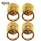 4X Gold Vintage Dragon Head Handle Knob Pull for Drawer Door Cabinet
