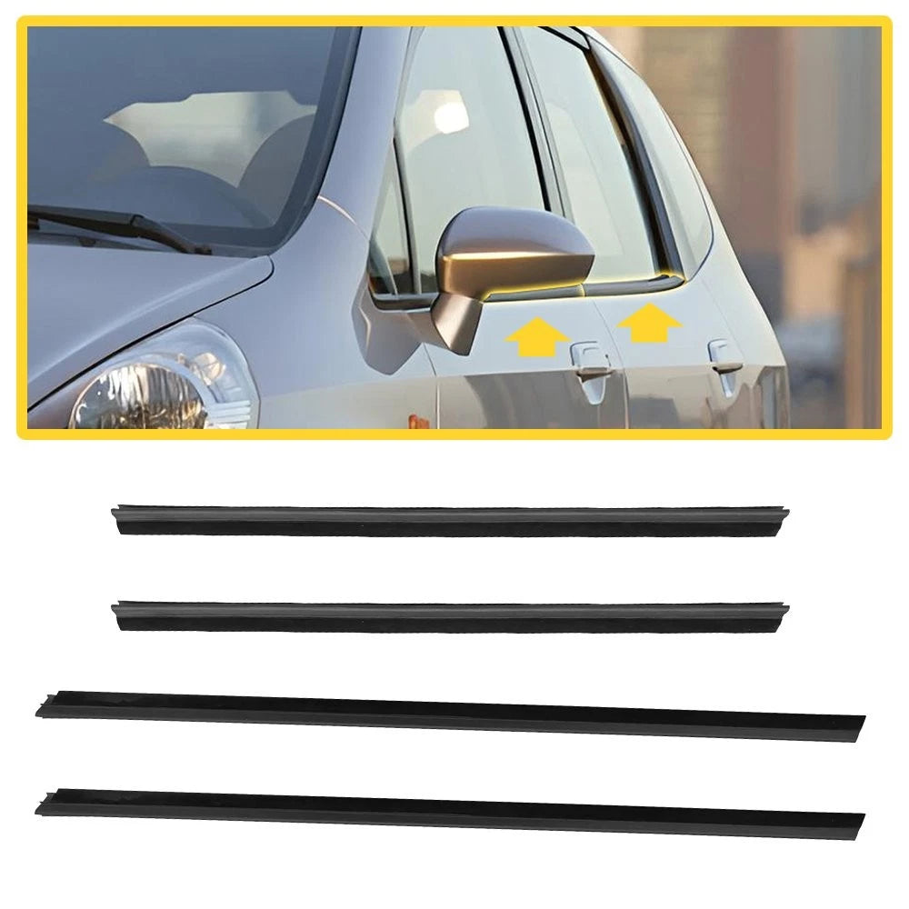 Set of 4 Weatherstrip Window Moulding Trim for Honda Fit (2008–2013)