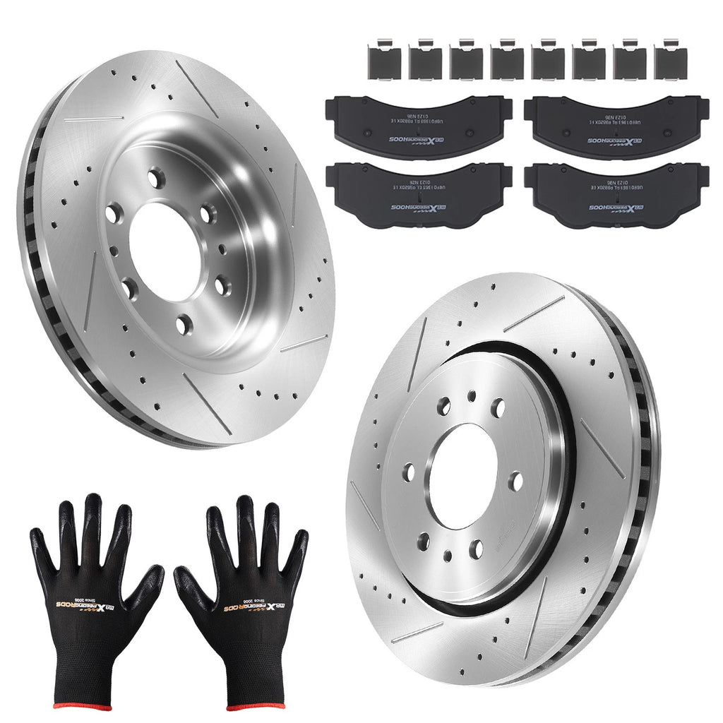 Front Brake Rotors and Pads Kit for Lincoln Navigator/Ford Expedition F-150 (2003–2023)