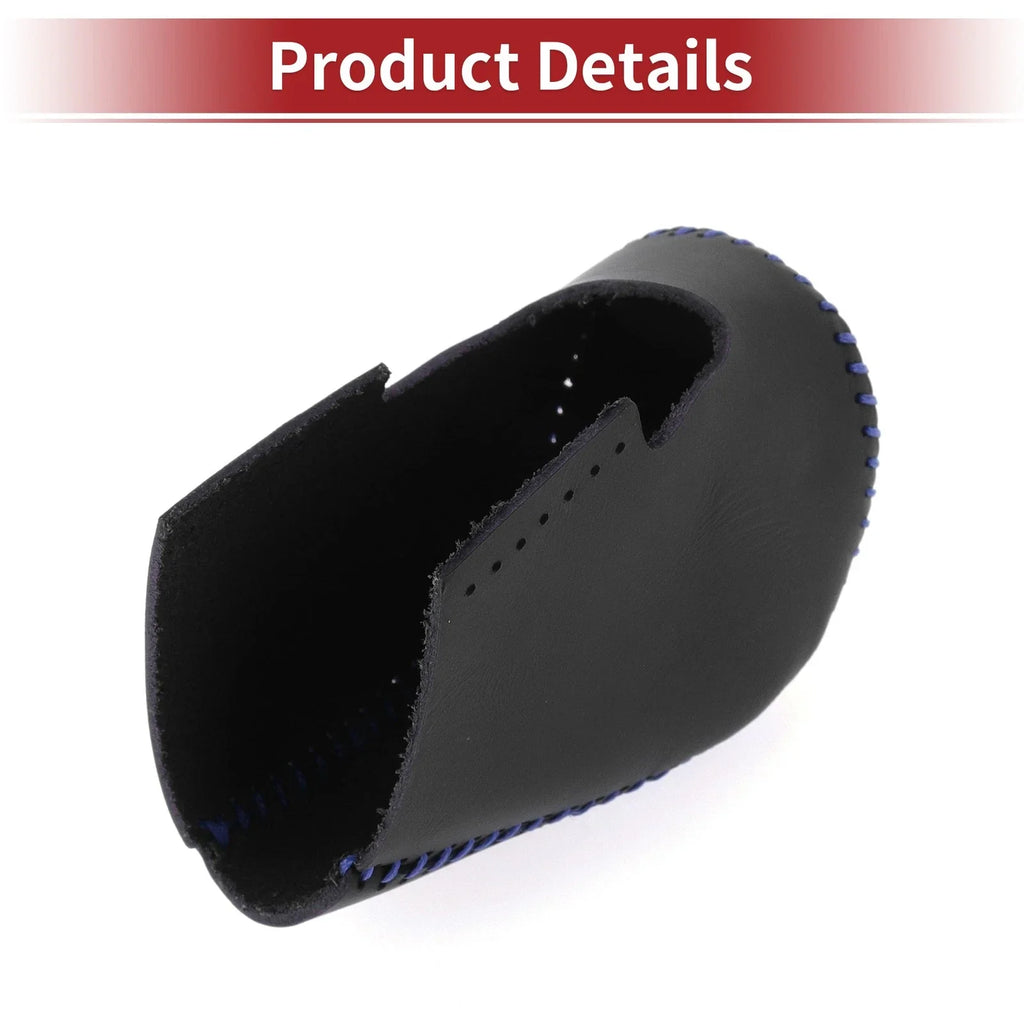 Car Gear Shift Knob Cover for Honda HR-V 2023-2024 Black Blue Faux Leather