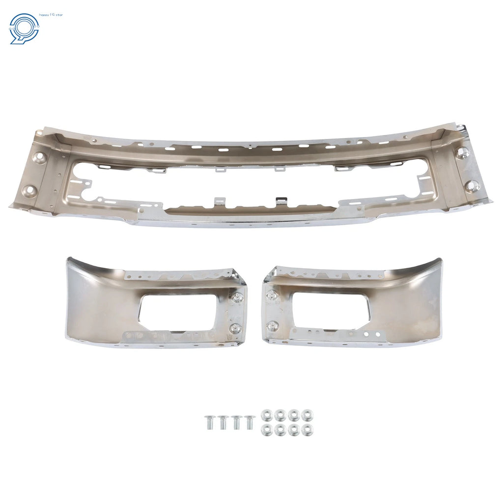 Chrome Front Bumper with Fog Light Holes for Ford F-150 (2015–2017)