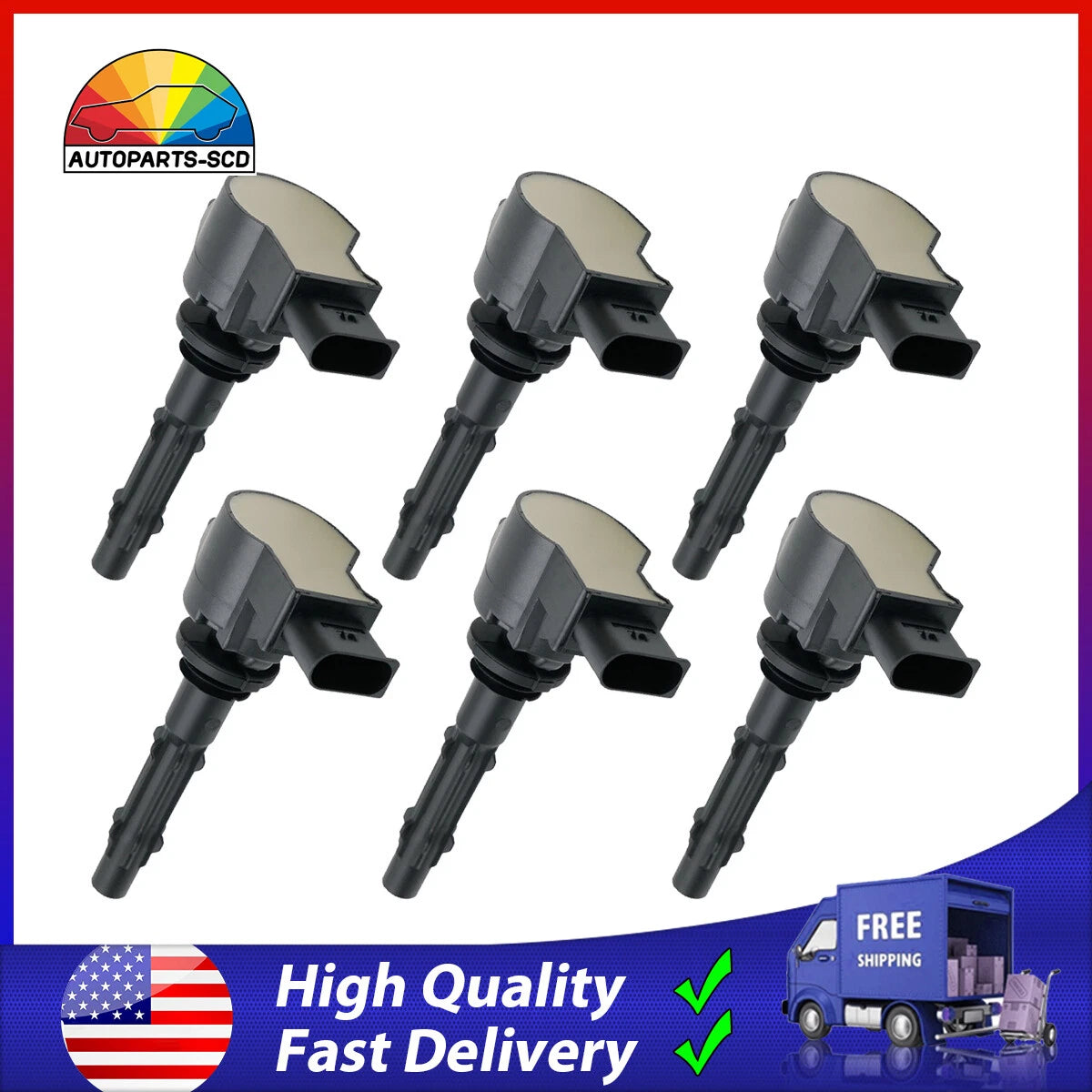 6X Ignition Coils for Mercedes-Benz GLK350 E300 E350 C300 C350 ML350 (2005–2013)