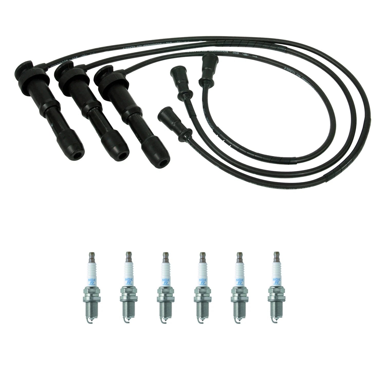 NGK Wire Set & 6 Laser Platinum Spark Plugs Kit for Sedona XG350 (2002–2006)