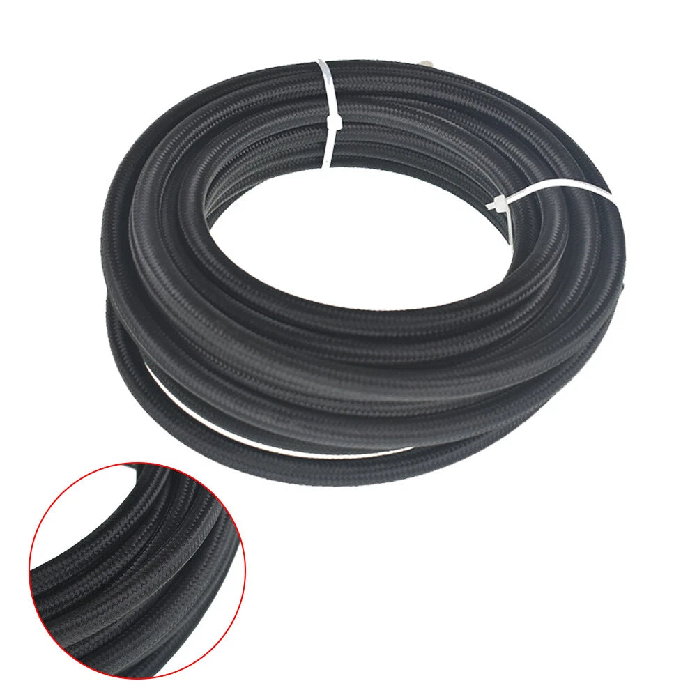6AN Nylon E85 PTFE Fuel Line Hose Kit with 10 Fittings for Universal (10FT-30FT)