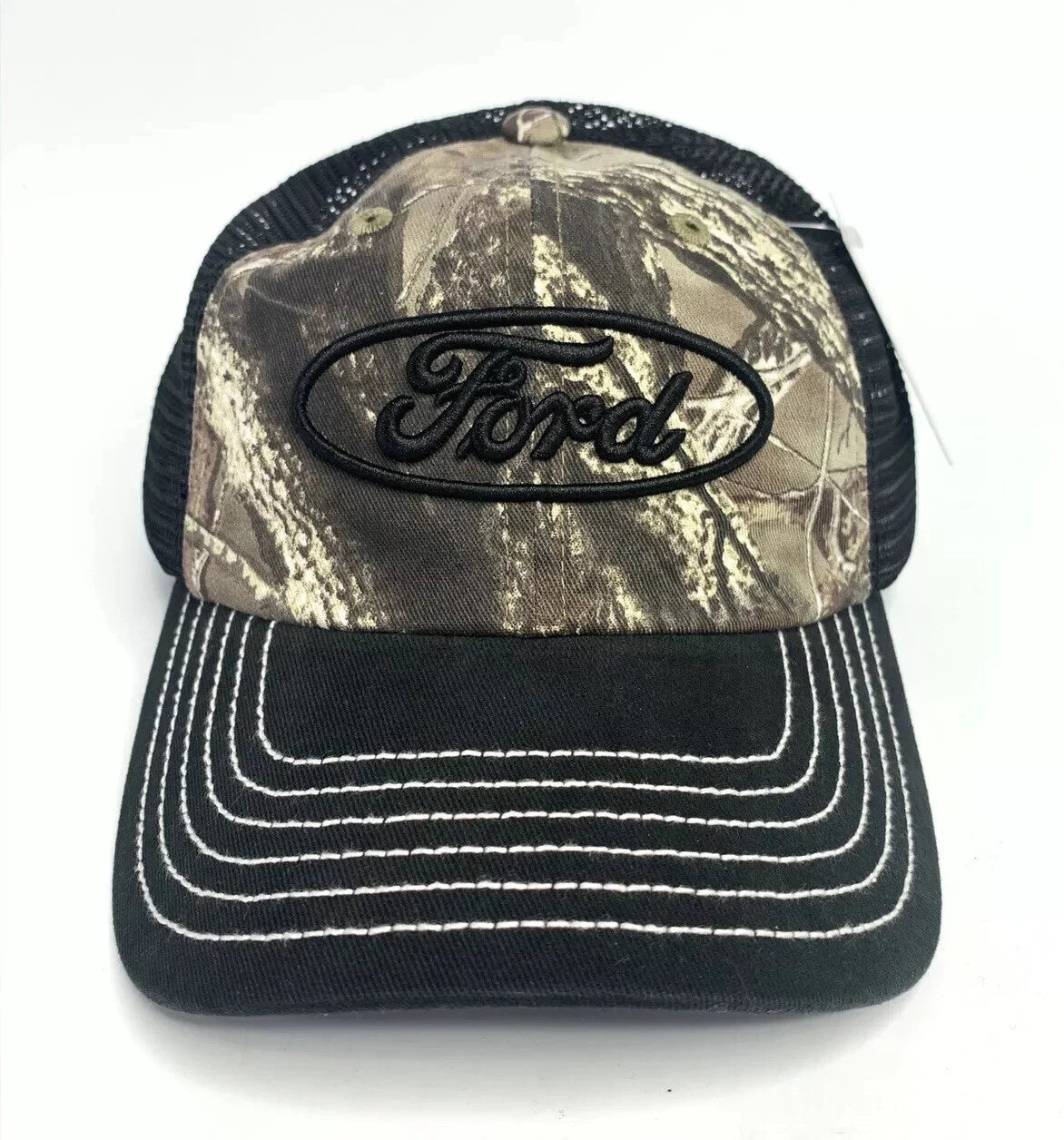 Trucker Hat Mesh with Black Ford Oval Emblem for Ford F150 (2009–2020)