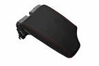 Leather Console Lid Armrest Cover for BMW E81 E82 E87 (2004–2013) Red Stitch