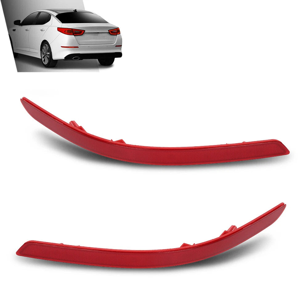 Set of 2 Red Rear Bumper Reflectors for Kia Optima (2014–2015)