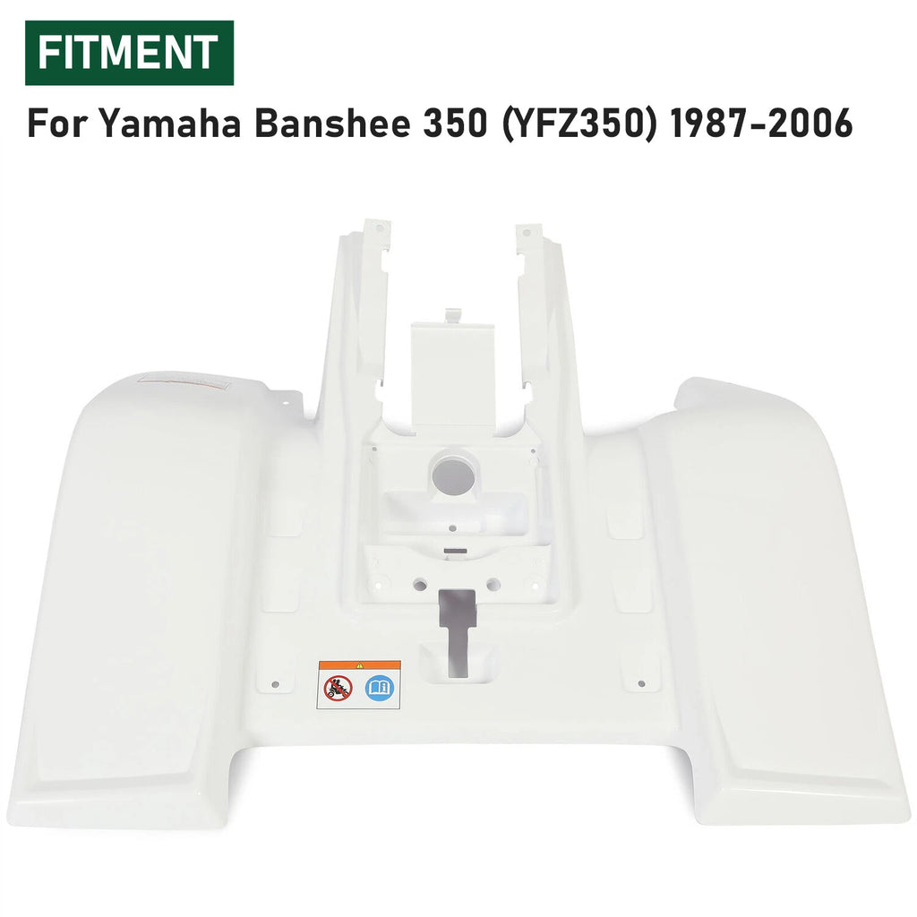 Rear Fender for Yamaha Banshee YFZ350 (1987–2006) - White ABS Polished