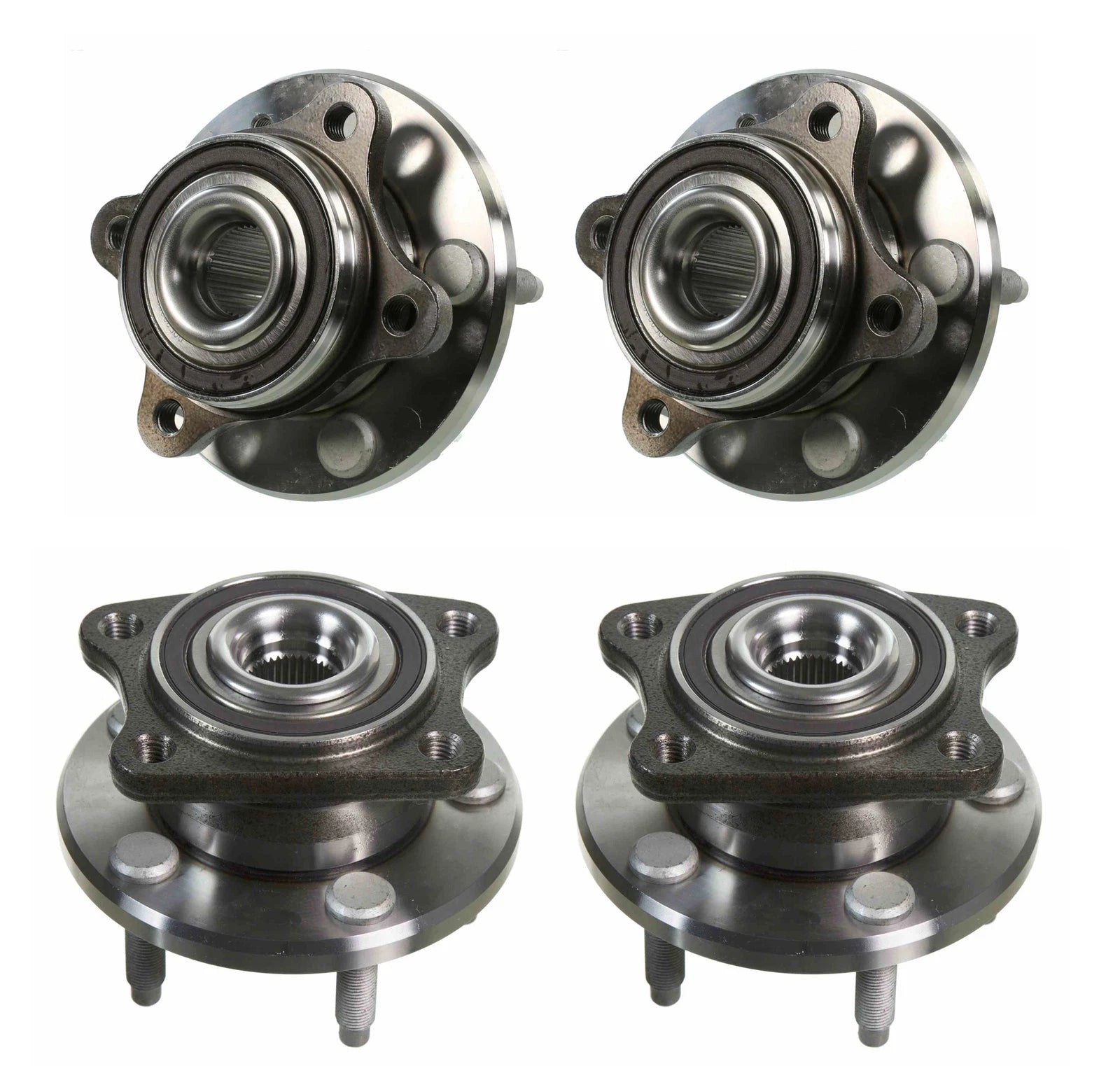 Moog Front & Rear Wheel Bearing and Hub Assemblies Kit for Ford Mercury (AWD)