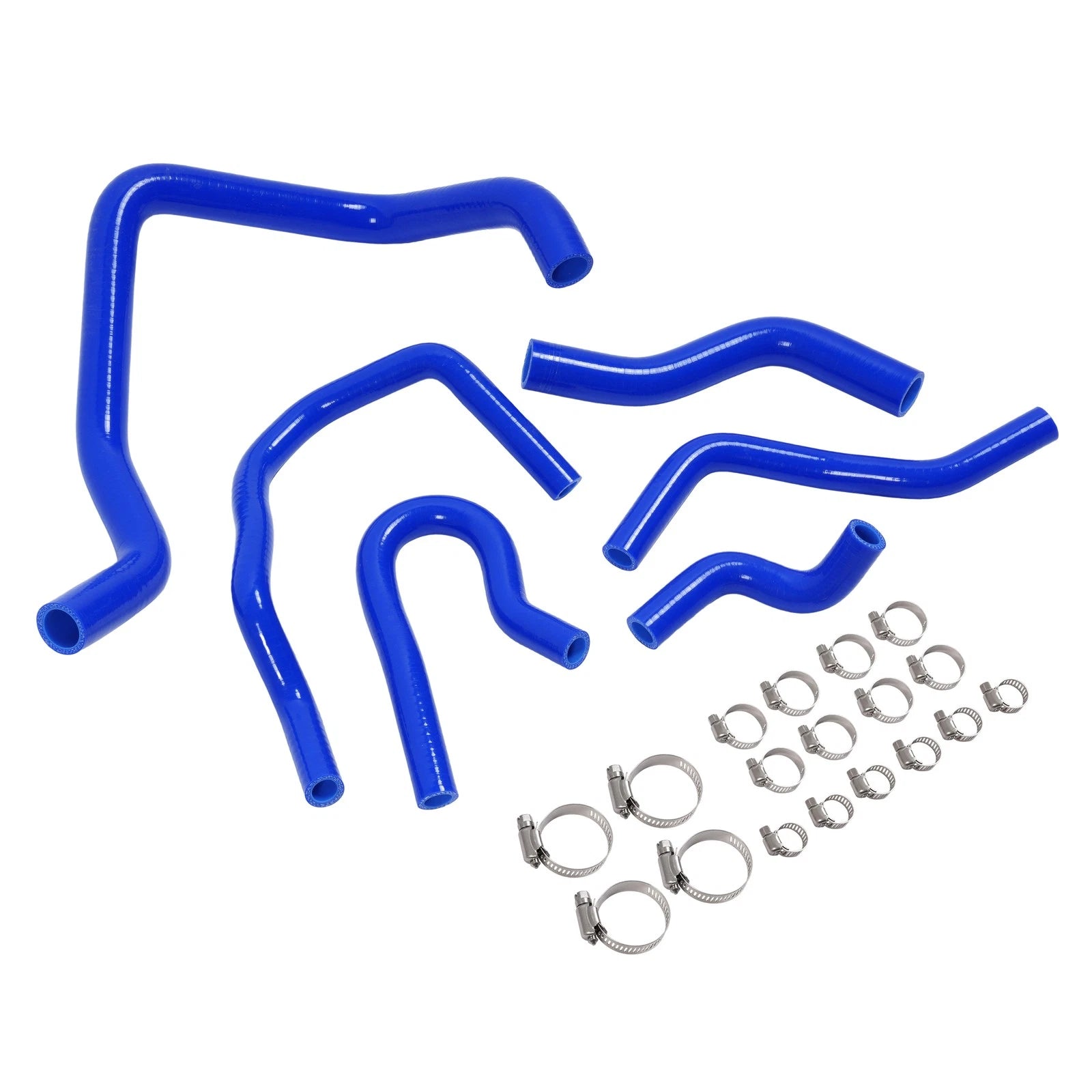 Set of 6 Silicone Radiator Hoses for Honda Civic SOHC D15 D16 (1992–2000) Blue