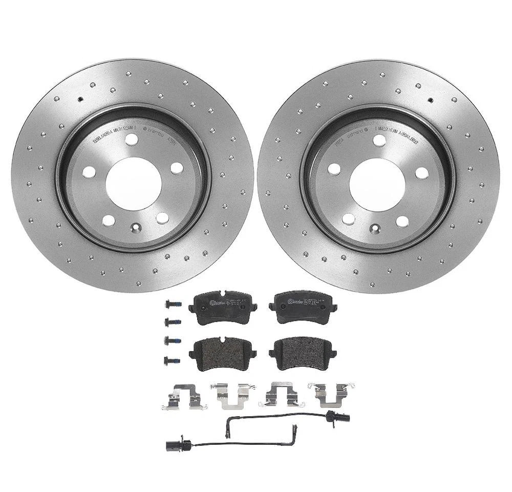 Brembo Xtra Rear Brake Kit for Audi A6 Quattro (2012–2018) - Disc Rotors, Pads, Sensors