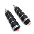 1" Rubber Handlebar Grip for Harley Touring Chopper Bobber Sportster Chrome
