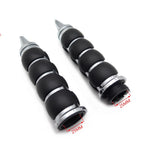 1" Rubber Handlebar Grip for Harley Touring Chopper Bobber Sportster Chrome