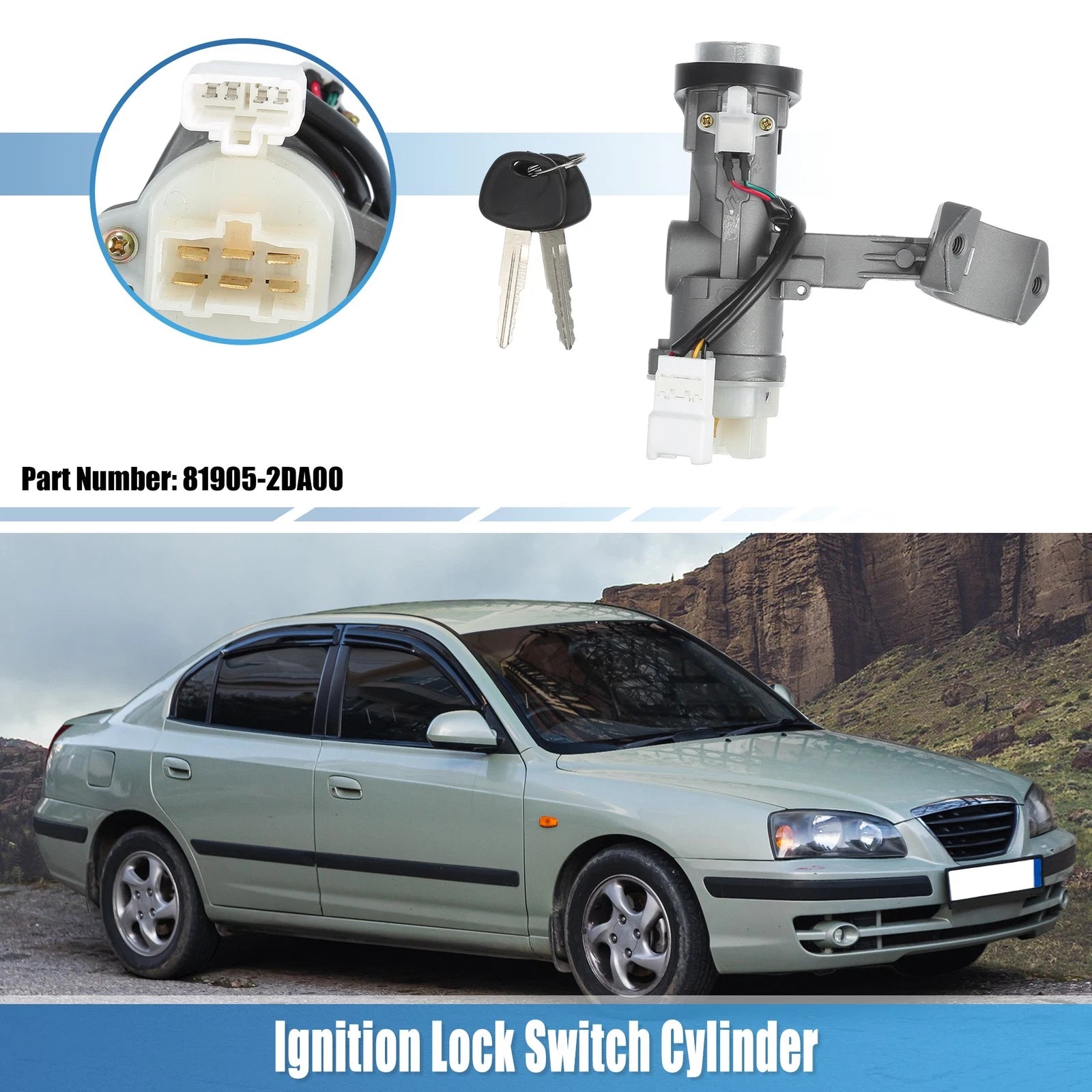 Ignition Switch Lock Cylinder for Kia Spectra, Hyundai Elantra (NO.819052DA00)