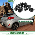 Fender Liner Clips for Hyundai Veloster (2012–2021) No. 86595-2T500, 10 Pcs