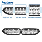 Pair Front Upper Bumper Grille for BMW Z4 G29 (2019–2023) Half Chrome