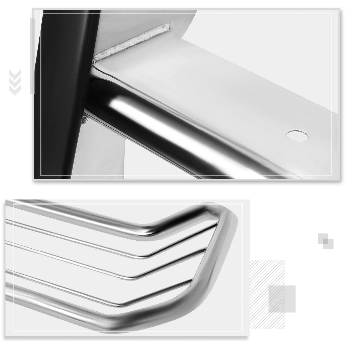 Bumper Brush Grille Guard Protector Chrome for Chevy Colorado/GMC Canyon (2004–2012)
