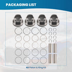 Pistons & Rings Set for Toyota Camry RAV4 Scion tC Lexus 2007–2013 (2.4L)