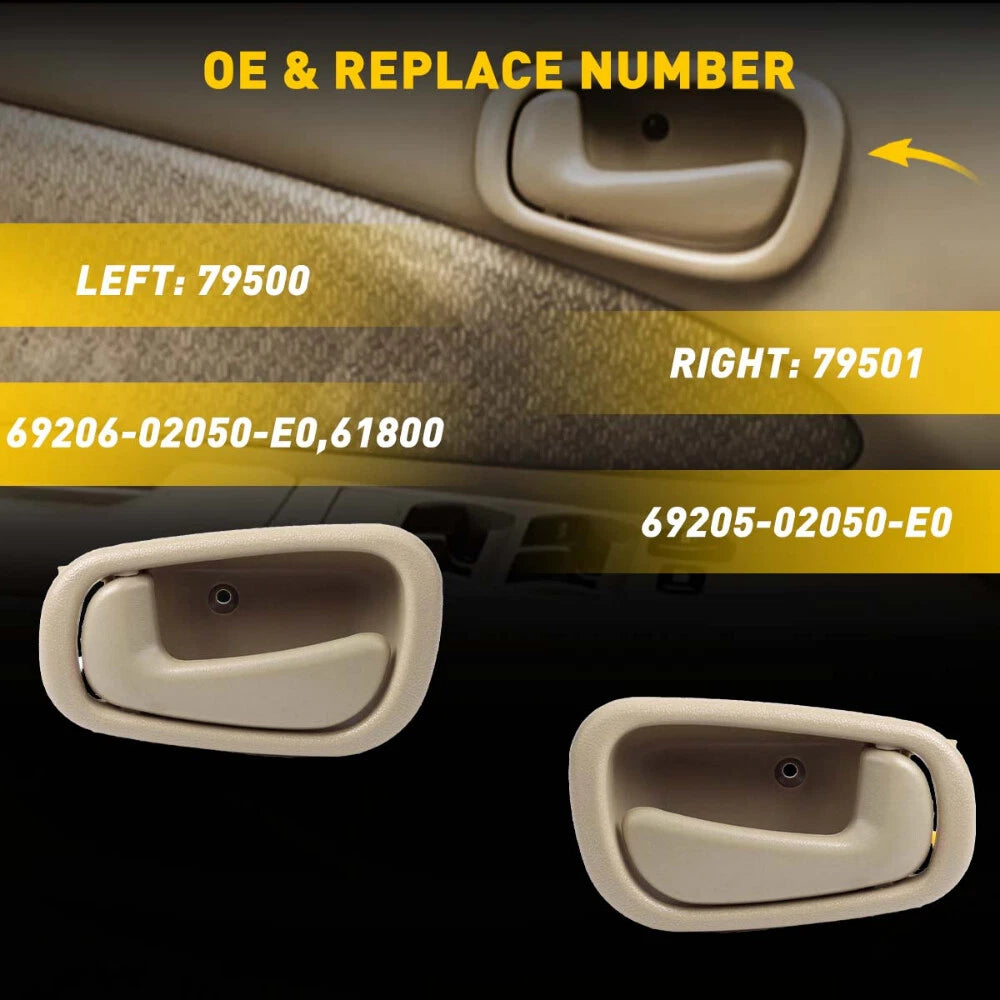 Set of 4 Front Door Handles for Toyota Corolla (1998–2002)