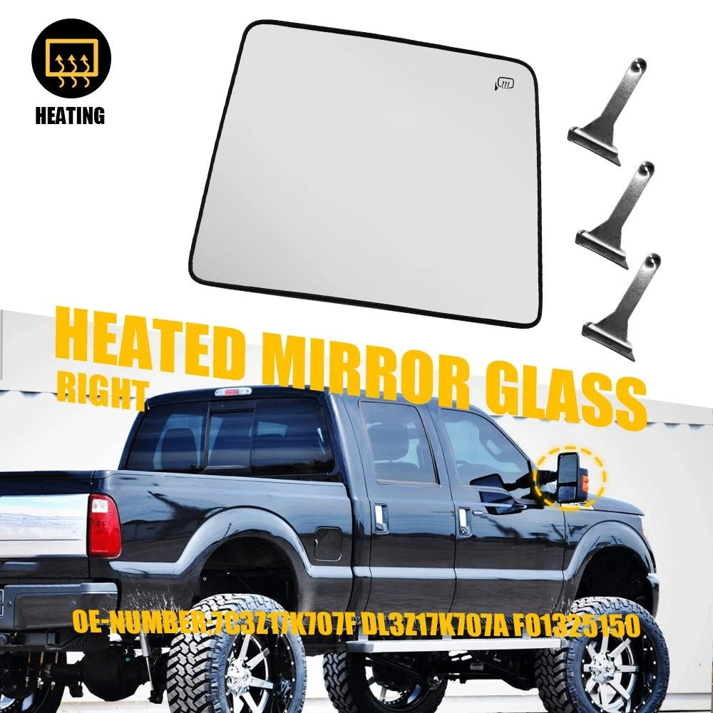 Heated Mirror Glass for Ford Super Duty F250 F350 F450 (2008–2016) RH V