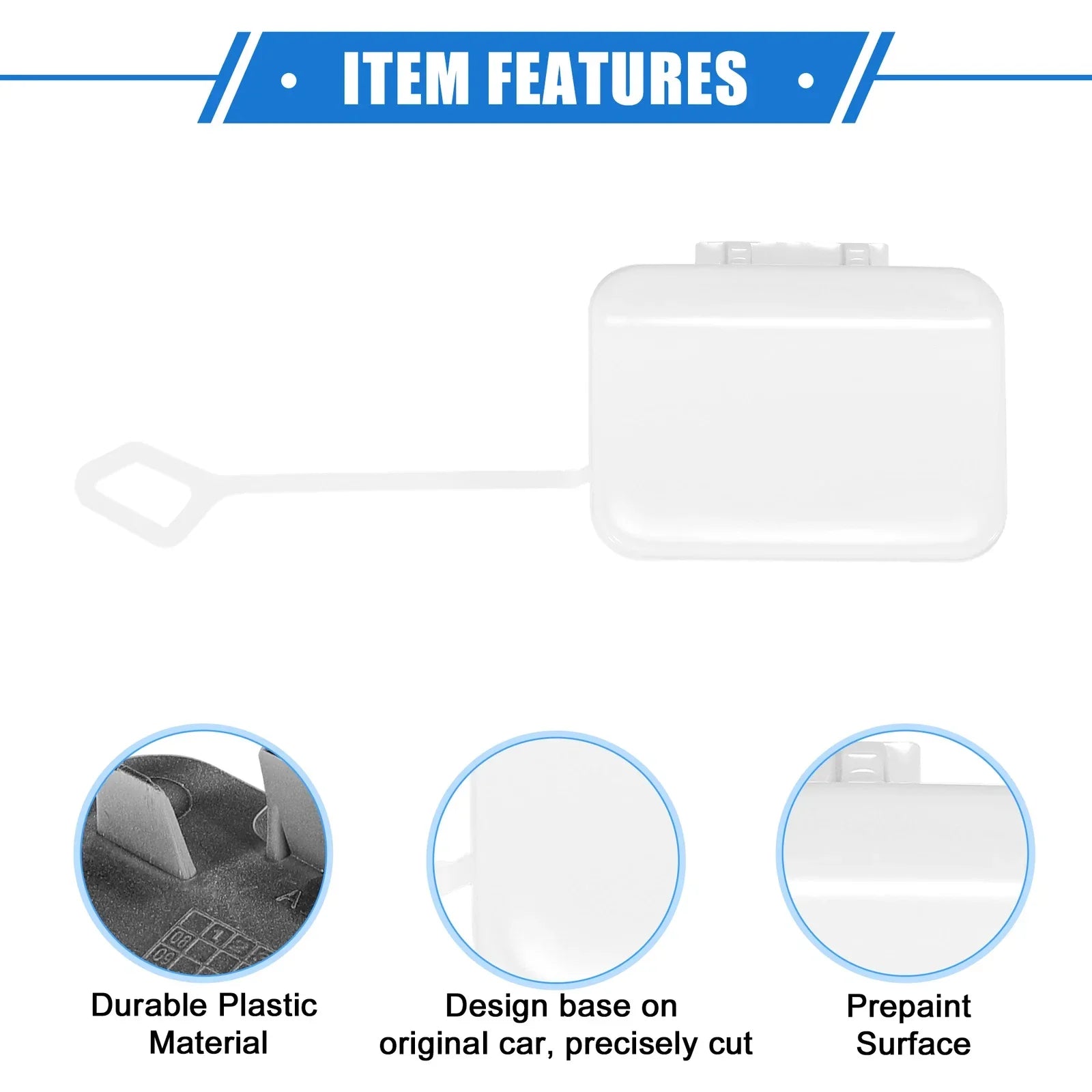 Rear Bumper Tow Hook Eye Hole Cap for Mercedes-Benz E550 Sedan (2010-2013)