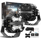 LED Pod Lights 3.5" Spot Beam for Universal Vehicles (LED, White, Amber)