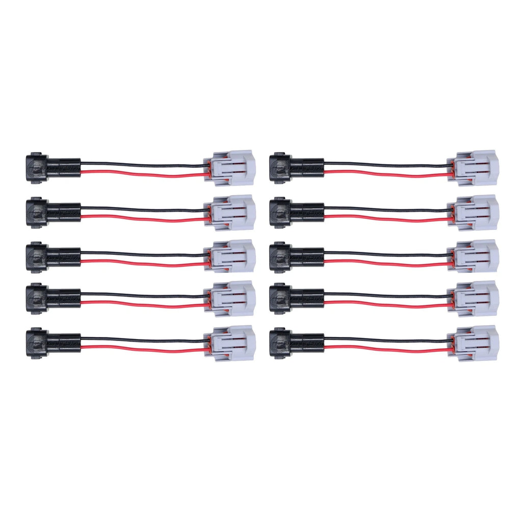 Set of 10 Injector PnP Adapters Denso Female to OBD2 Male Wired