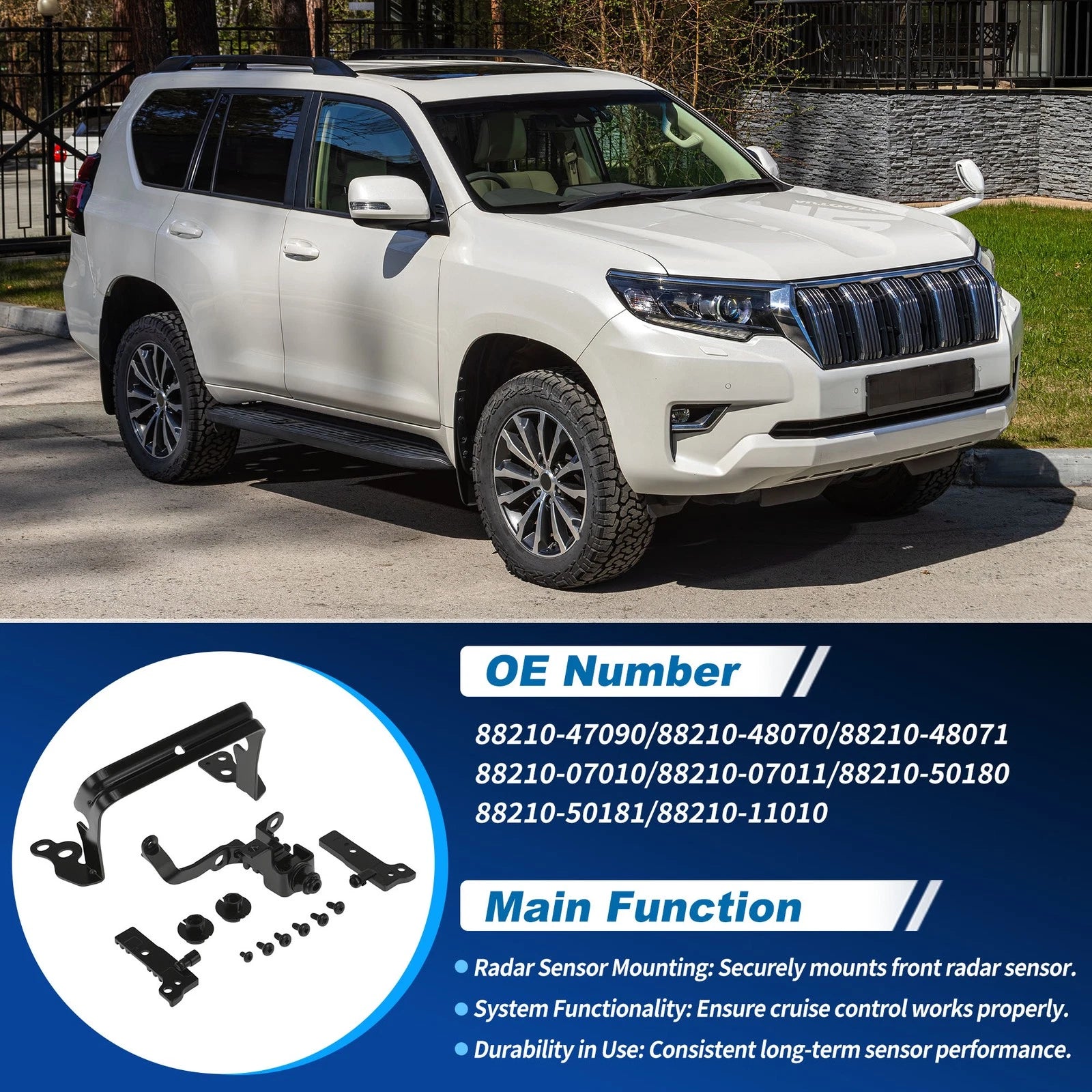 Front Distance Radar Sensor Bracket for Toyota Lexus (2018–2023) 88210-47090