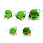 30pcs Green Plastic Hexagon Socket Screw Covers for Motorcycle