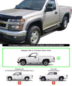 5" Black Steel Side Steps for Chevy GMC Colorado Canyon (2004-2012)