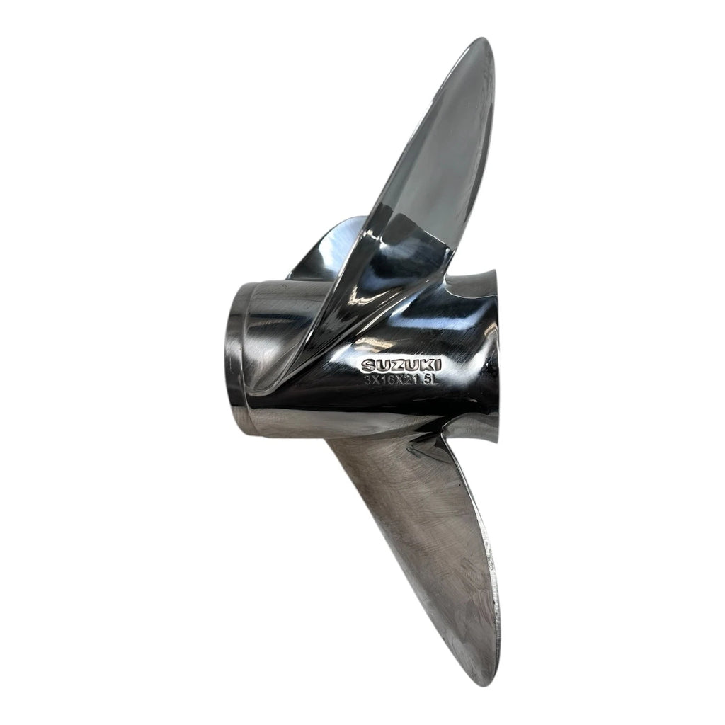 3 x 16 x 21.5 LH Stainless Steel Propeller for Suzuki Marine (OEM)