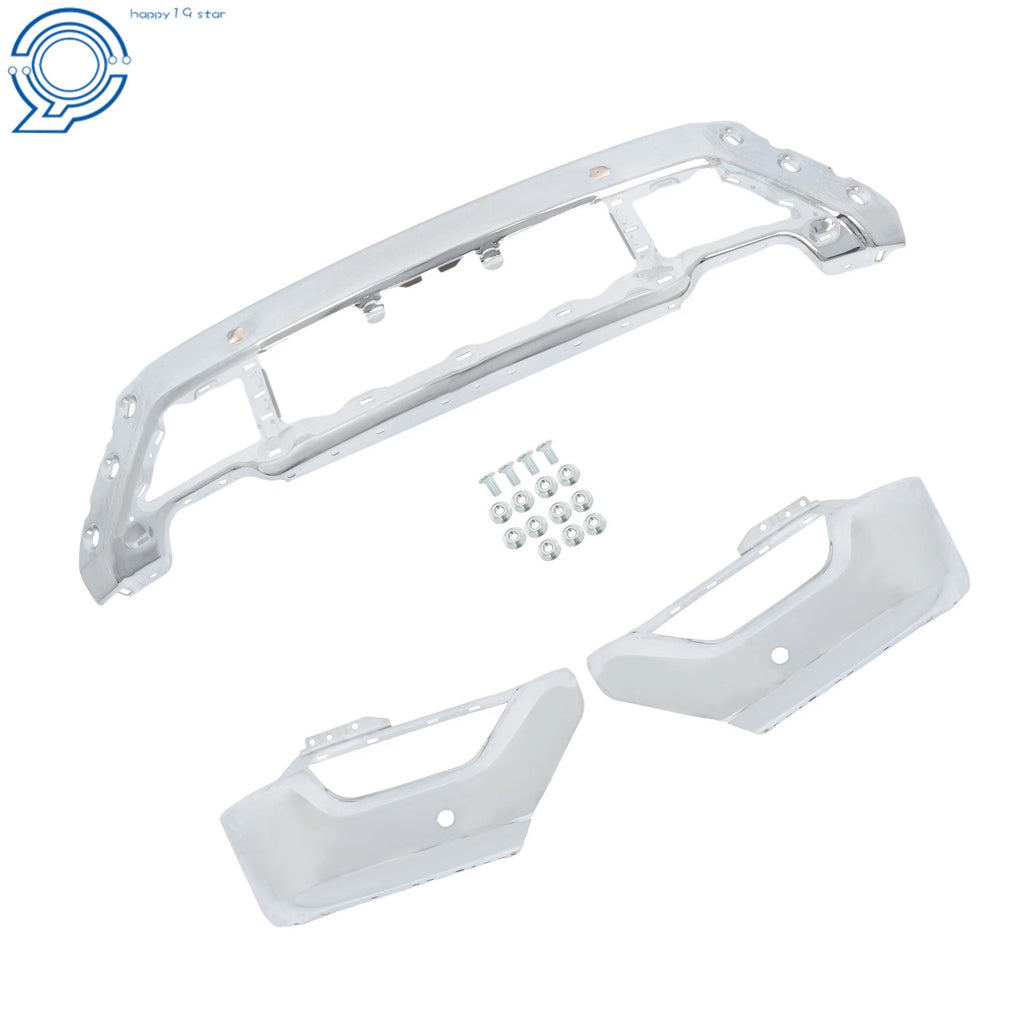 Front Bumper Face Bar for Ford F150 (2021–2023) Chrome Metal Steel