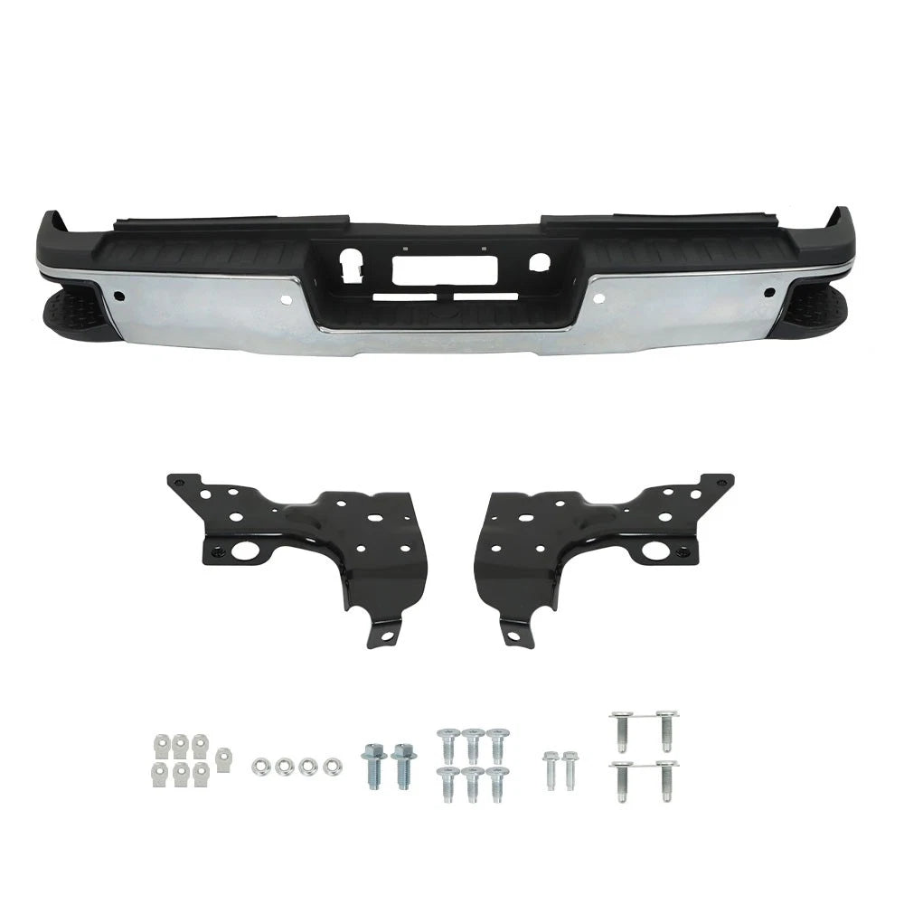 Rear Bumper Assembly Chrome for Chevy Silverado GMC Sierra 2500 3500HD (2015–2019)