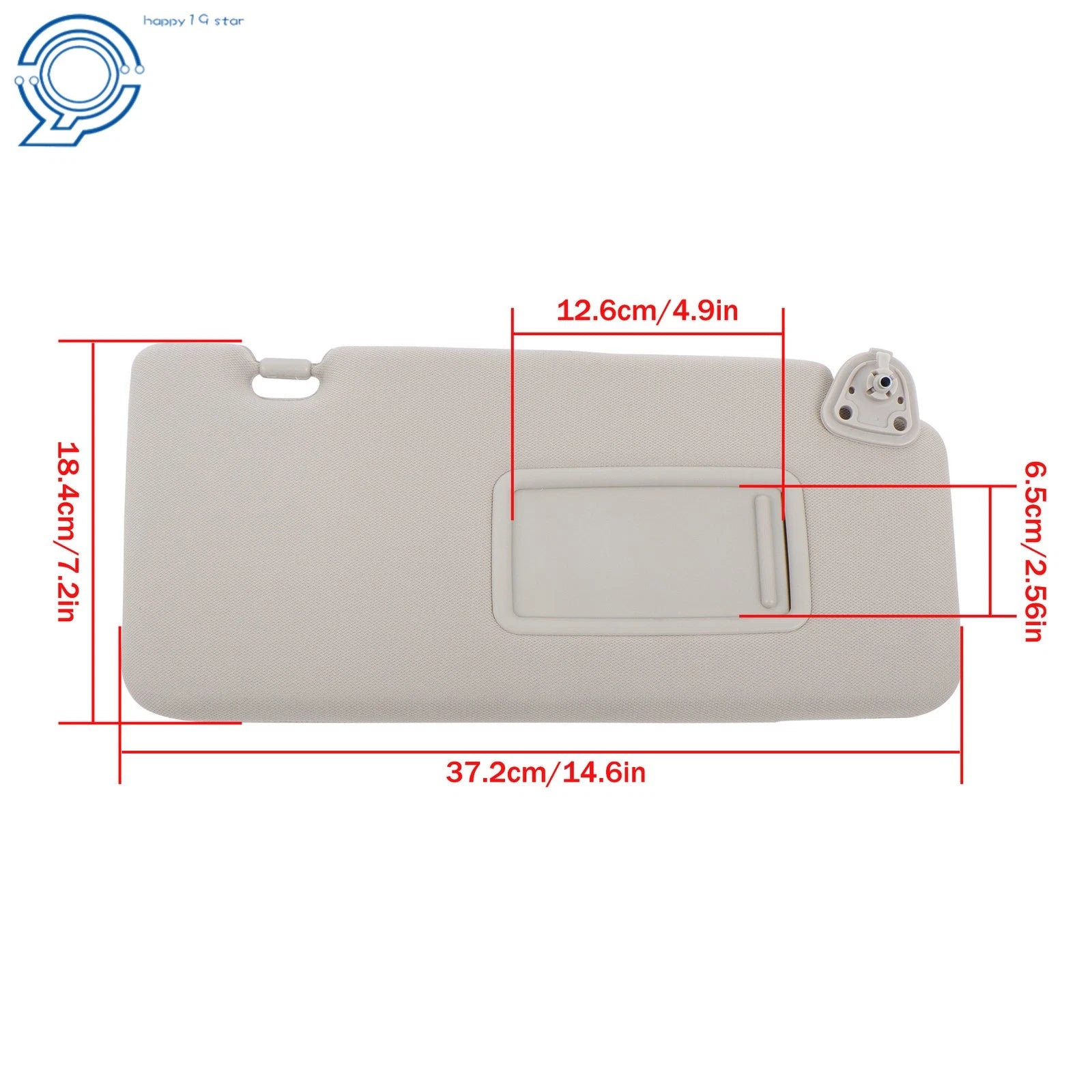 Sun Visor for Nissan Versa (2007-2012) Right Passenger Gray with Mirror