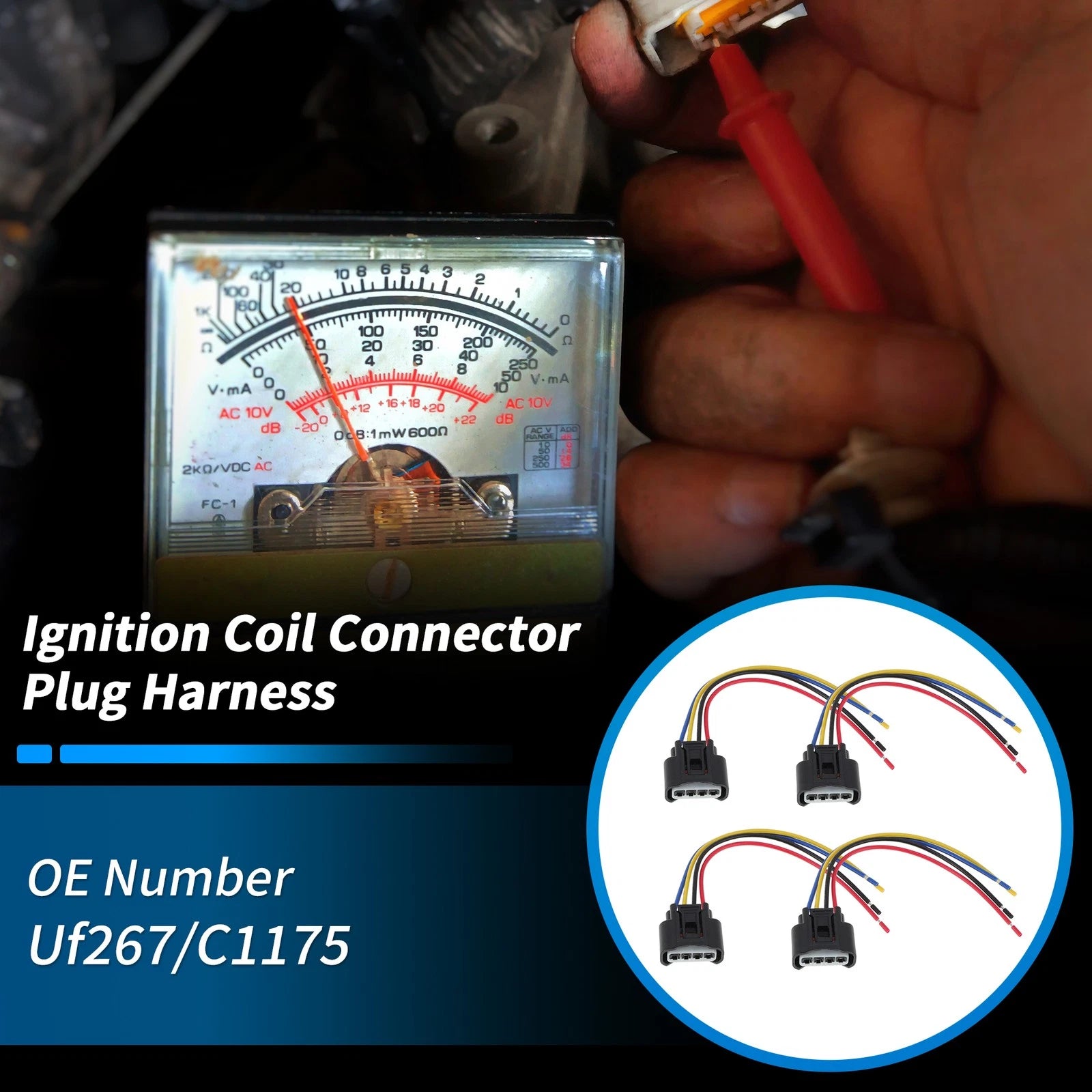 Set of 4 Ignition Coil Connector Plug Harness for Lexus ES300 (1999–2003) No.UF267/C1175