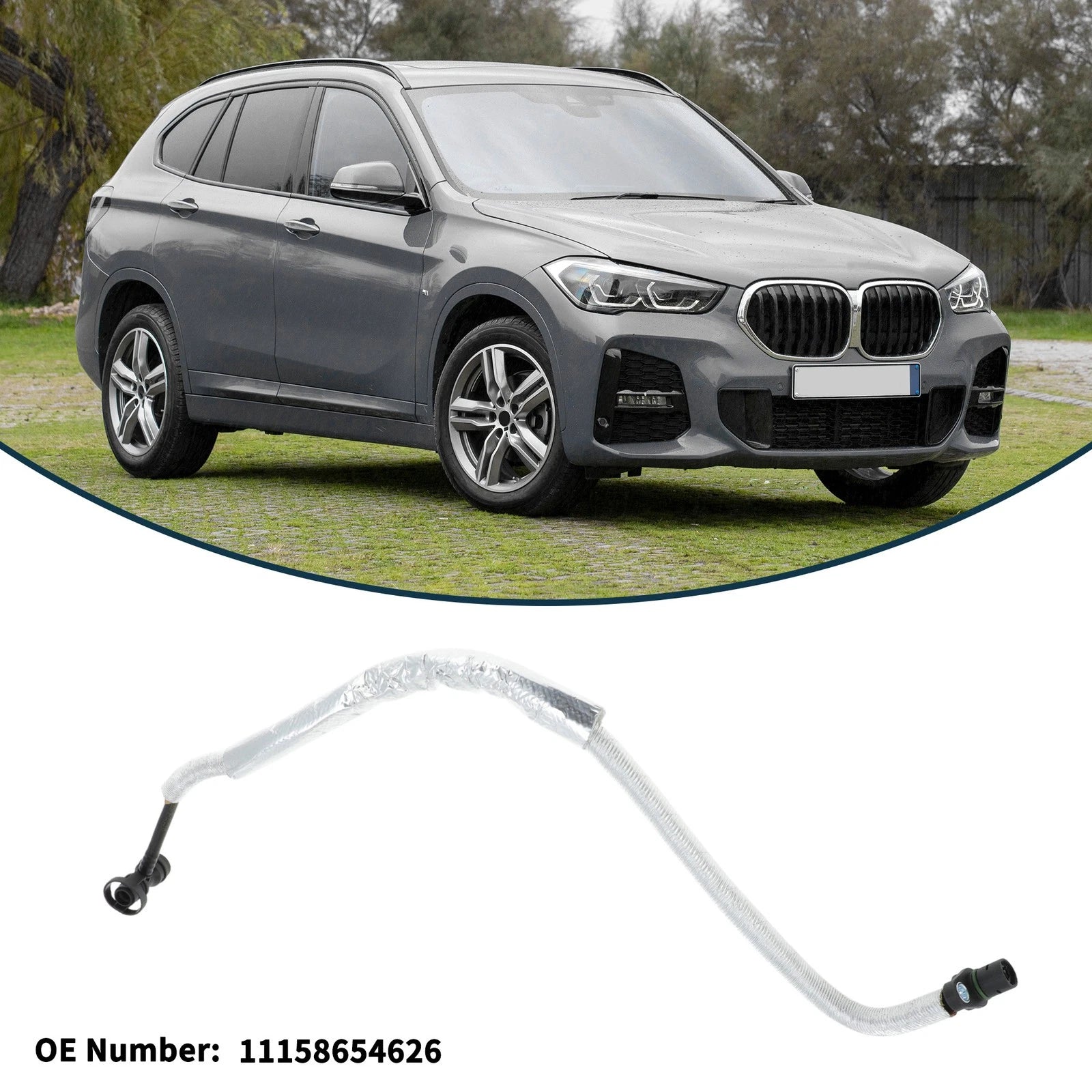 Radiator Hose for BMW X1 (2015–2016) No. 11158654626 Rubber Coolant Pipe