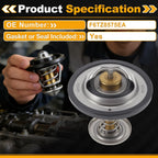 Engine Coolant Thermostat F6TZ8575EA for Ford F250 (1996–1997) with Seal
