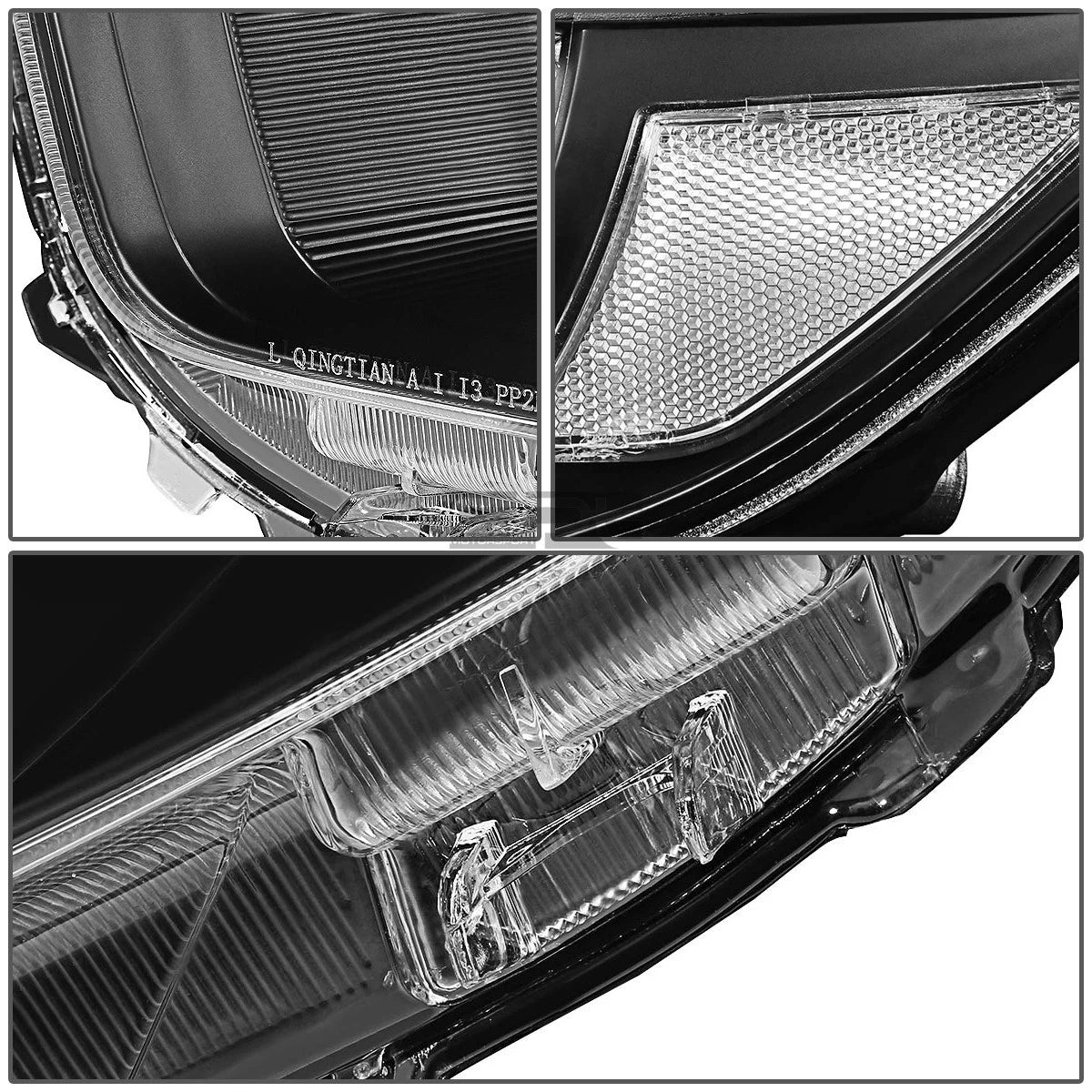 Headlight for Toyota Highlander (2008–2010) - Black Housing, Clear Corner