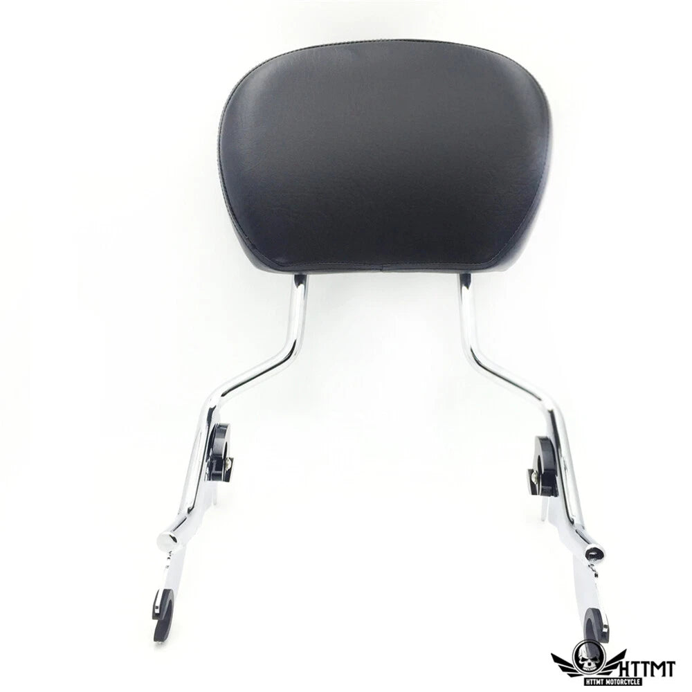 Chrome Gear Skull Backrest Sissy Bar Docking for Harley Touring FLHR (1997–2008)