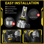 2X 9005 LED Headlight Bulbs for Honda