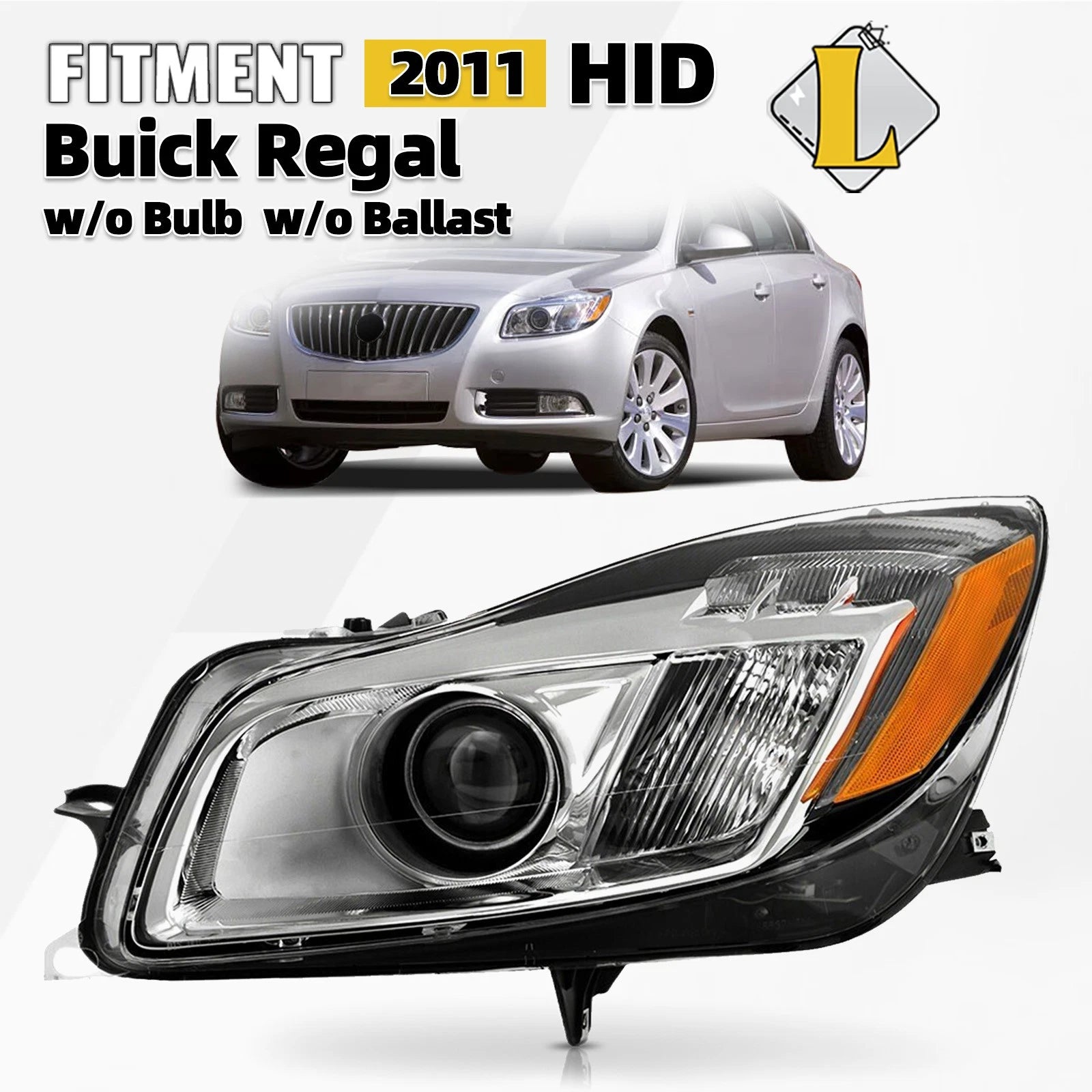 HID/Xenon Headlight for Buick Regal (2011) Left Driver Side w/LED DRL